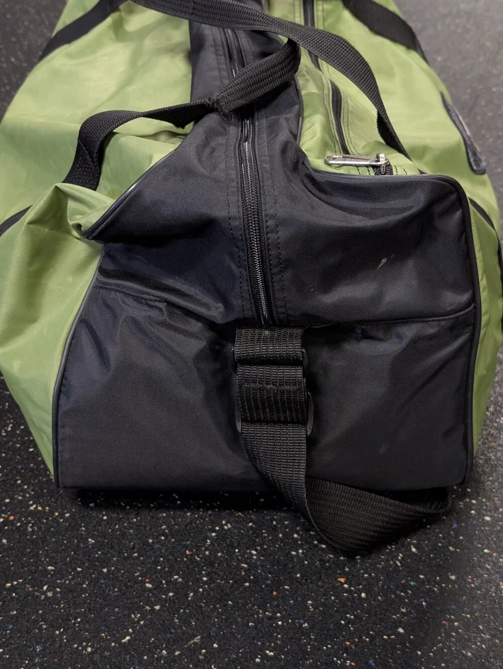 Vintage Nike 90s Military Green Sport Duffle Bag Swoosh Logo